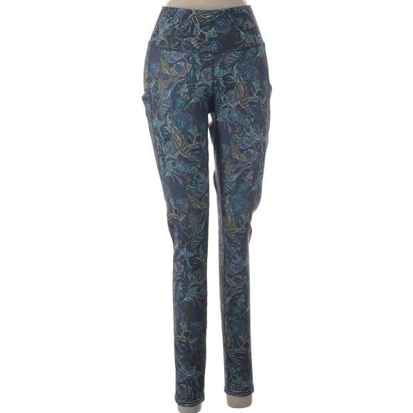 Youer Pants - Women’s Youer Blue Multicolored Fleece Lined Size Medium Leggings